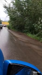 Столб ЛЭП обрушился на автомобиль в Чите: никто не пострадал